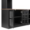 Wall Unit Entertainment Center With Bookshelves For TVs Up To 80", Modern TV Stand Media Console With Cabinets, Tempered Glass Doors And Adjustable Shelves For Living Room - Black - Image 24