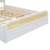 Queen Size Platform Bed With Trundle And 2 Drawers - White - Image 17