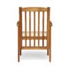 Casa - Rustic Dining Chair Set With Cushions, Acacia Wood, 2 Pieces - Brown - Image 12