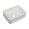 Modern Rectangular Bathroom Vessel Sink Glossy Porcelain Ceramic Vanity Basin Design For Contemporary Bathroom Decor - White - Image 8