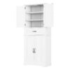 Bathroom Storage Cabinet With Multi Functional Storage Space, Drawer With Slide Rails, Adjustable Shelf - White - Image 12