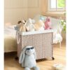 Laundry Hamper With Lid PE Rattan Powder Coating Frame Clothes Hampers With 2 Removable Bags, Wheels, 160L - Gray - Image 45