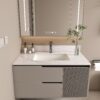 Bianco Carrara Venato 37" Marble Vanity Top With Pre Drilled Faucet Hole And Undermount Sink - White - Image 14