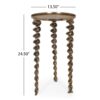 Bohemian Industrial Drill Table L - Antique Brass - Image 3