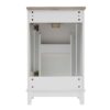 Modern Small Bathroom Vanity Cabinet With Ceramic Basin, Ample Storage, 1 Soft-Close Door - White - Image 22