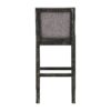 Bar Stools (Set of 2), Rubber Wood Frame, Retro Bar Chairs Suitable For Kitchen Island - Black / Gray - Image 12