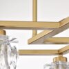 Crystal Chandelier For Dining Room, 8 Light Kitchen Chandelier Light Fixture Modern Metal Industrial Chandeliers For Farmhouse Entryway Living Room (8*G9 Bulbs Included) - Matte Gold - Image 17