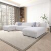 Audrey - U Shape Corner Sofa - Cream - Image 5