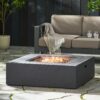 Modern 50, 000 Btu Square Fire Table With Propane Tank - Dark Gray - Image 2