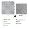 Interlocking Deck Tiles Plastic Waterproof Outdoor All Weather Anti-Slip Bathroom Shower Balcony Porch Strong Weight Capacity Upto 6613 Lbs, Rosette Pattern Pack Of 24 - Gray - Image 10