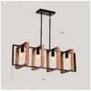 4 Light Kitchen Island Lights Pendant Light Farmhouse Dining Room Light Fixture, Rectangular Chandelier, 36" Hanging Lighting For Living Room, Conference Room, Home Office - Matte Black - Image 5