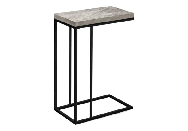 Accent Table, C - Shaped, Contemporary Stylish - Gray