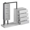 Wardrobe With 4 Drawers And 3 Shelves - White - Image 3