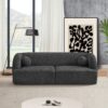 Anna - French Boucle Sofa - Dark Gray - Image 2