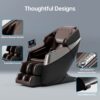 Deluxe - Massage Chair Full Body, 3D Sl Track Zero Gravity Massage Chair Recliner With Calf And Foot Rollers, Ai Voice Control, LCD Screen, Quick Access Buttons - Gray / Brown - Image 19