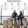 4 Piece Luggage Set Suitcase Set, Abs Hard Shell Lightweight Expandable Travel Luggage With 4 Packing Cubes, Tsa Lock, Spinner Wheels (16 / 20 / 24 / 28) - Khaki - Image 7