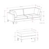 Ava - Mid Century Sofa With Ottoman Set - Dark Gray - Image 17