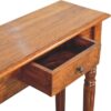Turned Legs 1 Drawer Console - Brown - Image 7