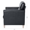 1 Seater Sofa For Living Room - Black - Image 6