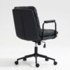 Office Chair, Mid Back Home Office Desk Task Chair With Wheels And Arms Ergonomic Computer Rolling Swivel Chair With Padded Armrest - Black - Image 5