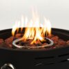 15" Outdoor Portable Propane Fire Pit, Camping Fire Pit With Cooking Support Tabletop Fire Pit With Quick Connect Regulator - Black - Image 5