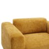 Modern Oversized Armchair Comfy Accent Chair Single Sofa For Living Room Bedroom Office Apartment, Woven Velvet Fabric - Yellow - Image 5