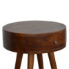 Nordic Circular Nightstand - Chestnut - Image 5