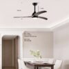 Ceiling Fan, Indoor Outdoor Ceiling Fan With Light With Remote Control, Noiseless Reversible Motor, 6 Speed, 3 Color, For Patio Living Room, Bedroom, Office, Indoor - Matte Black - Image 5