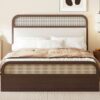Queen Size Platform Bed With Trundle And 2 Drawers - Espresso - Image 21