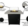 Reinforced - Propane Fire Pit Table - Black / Gray - Image 4