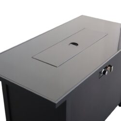 Rectangle Fire Pit, Fuel Versatility - Black