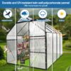 6X8 Ft Polycarbonate Greenhouse Raised Base And Anchor Aluminum Heavy Duty Walk-In Greenhouses For Outdoor Backyard In All Season - Black - Image 4