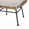 Outdoor Modern Boho Wicker Ottoman With Cushions (Set of 2) - Beige / Brown - Image 12