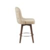 Counter Stool With Swivel Seat And Tufted Back - Natural - Image 5