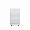 4 Tier Kitchen Island Cart With Spice Rack & Locking Casters, Simple Design Mobile Kitchen Storage Islands For Kitchen Living Room Bedroom - White - Image 11