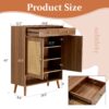 Multi Functional Modern Minimalist Shoe Cabinet Perfectly Blends Into Nordic, Japanese, And Industrial Style Homes - Walnut - Image 3