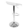 Ale - Contemporary Adjustable Barstool (Set of 2) - White - Image 4