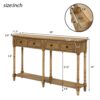 Hearth & Haven Daniel - Console Table With 2 Storage Drawers And Bottom Shelf For Living Room Entryway - Old Pine - Image 6