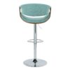 Curvo - Mid-Century Modern Adjustable Barstool & Swivel (Set of 2) - Walnut / Teal - Image 5