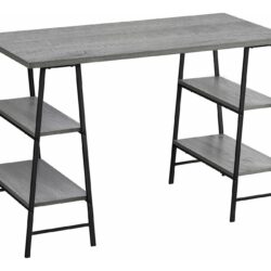 Computer Desk For Home Office, Laptop, Storage Shelves, Contemporary And Modern - Gray