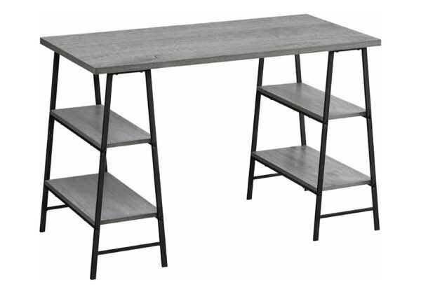 Computer Desk For Home Office, Laptop, Storage Shelves, Contemporary And Modern - Gray