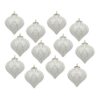 Christmas Ball Ornaments, Decorative Hanging Ball Christmas Tree Ornaments For Holiday Decorations (Set of 12) - White - Image 7