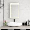 Rectangle Medicine Cabinet Mirror Bathroom Mirror With Storage Wall Mounted Medicine Mirror Cabinet With LED - Sliver - Image 2