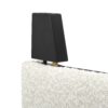 King Size Boucle Upholstered Platform Bed - White - Image 11