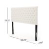 Annecy - Contemporary Upholstered Full / Queen Fabric Headboard - Ivory - Image 3