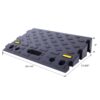 Heavy Duty Plastic 4" High Portable Automotive Curb Ramp For Cars & Wheelchairs Interlocking Design - Black - Image 2