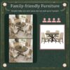 Functional Furniture Retro Style Dining Table Set With Extendable Table And 4 Upholstered Chairs For Dining Room And Living Room - Natural Wash - Image 28