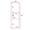 Medicine Single Door Cabinet, Three Shelves - Light Oak / White - Image 8