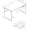 Computer Desk For Home Office, Laptop, Storage Drawers, Modern - Brown - Image 5