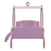 Twin Size Princess Carriage Bed With Crown, Platform Car Bed With Stair - Purple / Pink - Image 11